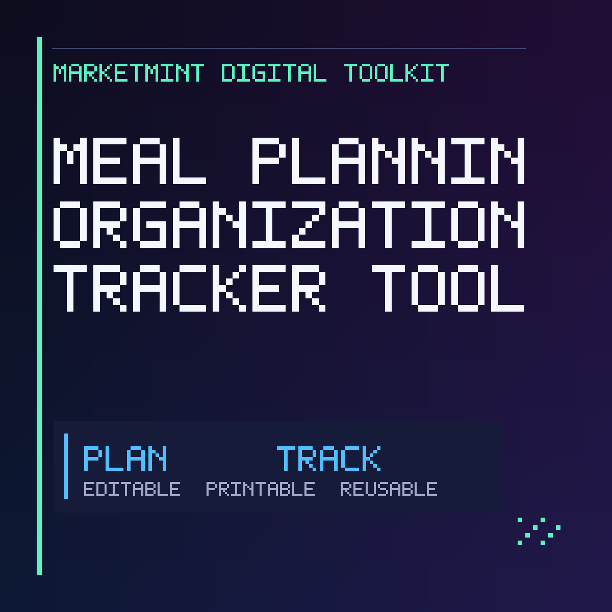 Meal Planning Organization Tracker Toolkit