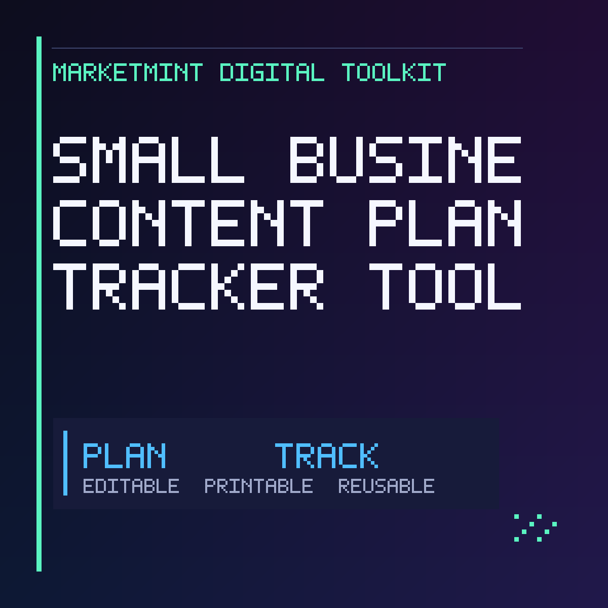Small Business Content Planning Tracker Toolkit