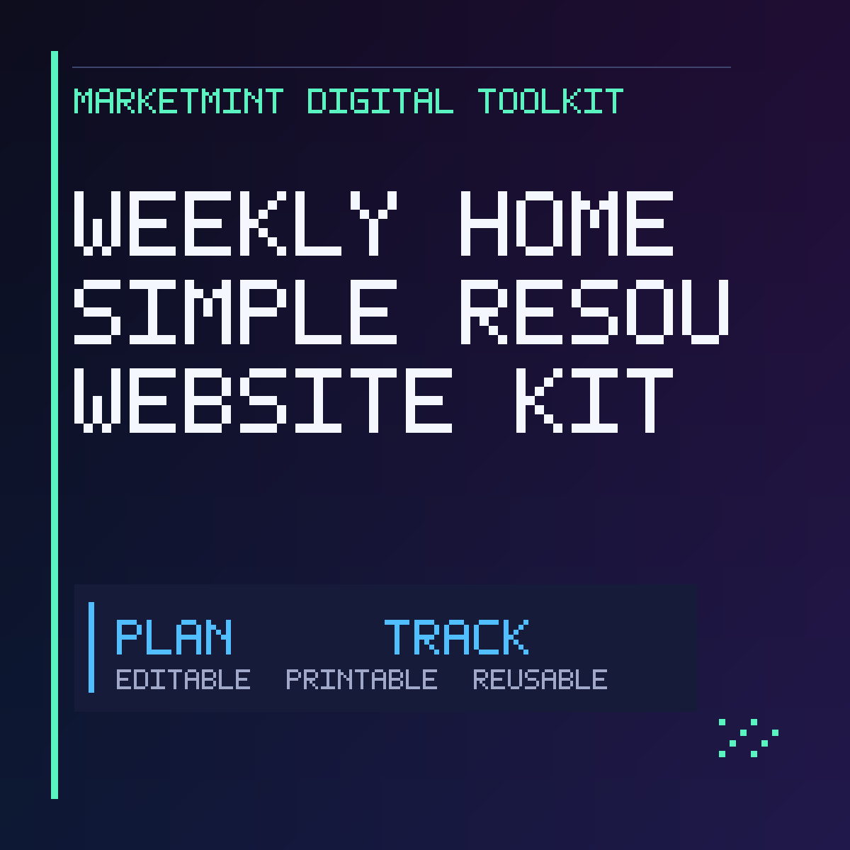 Weekly Home Reset Simple Resource Website Kit